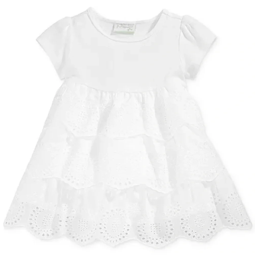 First Impressions for Macy’s White Eyelet Baby Girl Dress size 12 months